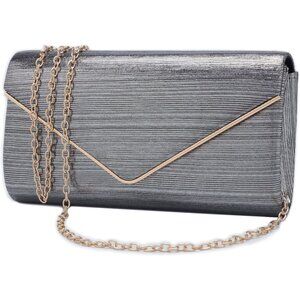 Womens Black Ladies Sparkling Party Handbag Evening Bag Clutch Purses